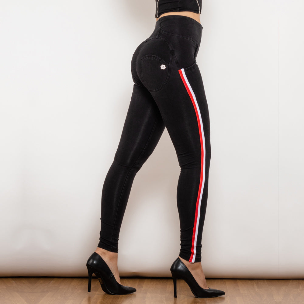 Jeans VitalFit Melody – Push-Up · Rayado · Slim Fit · Tiro Alto Jeans / Pantalones Mujer Mi tienda
