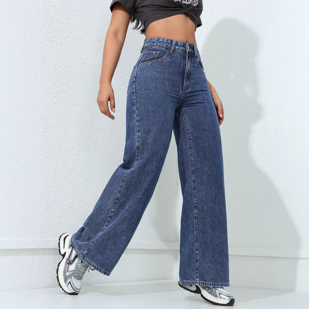Jeans VitalFlow Mujer – Pierna Ancha, Corte Recto, Cintura Alta Estilo Urbano (XS–XL) Jeans / Pantalones Mujer Mi tienda