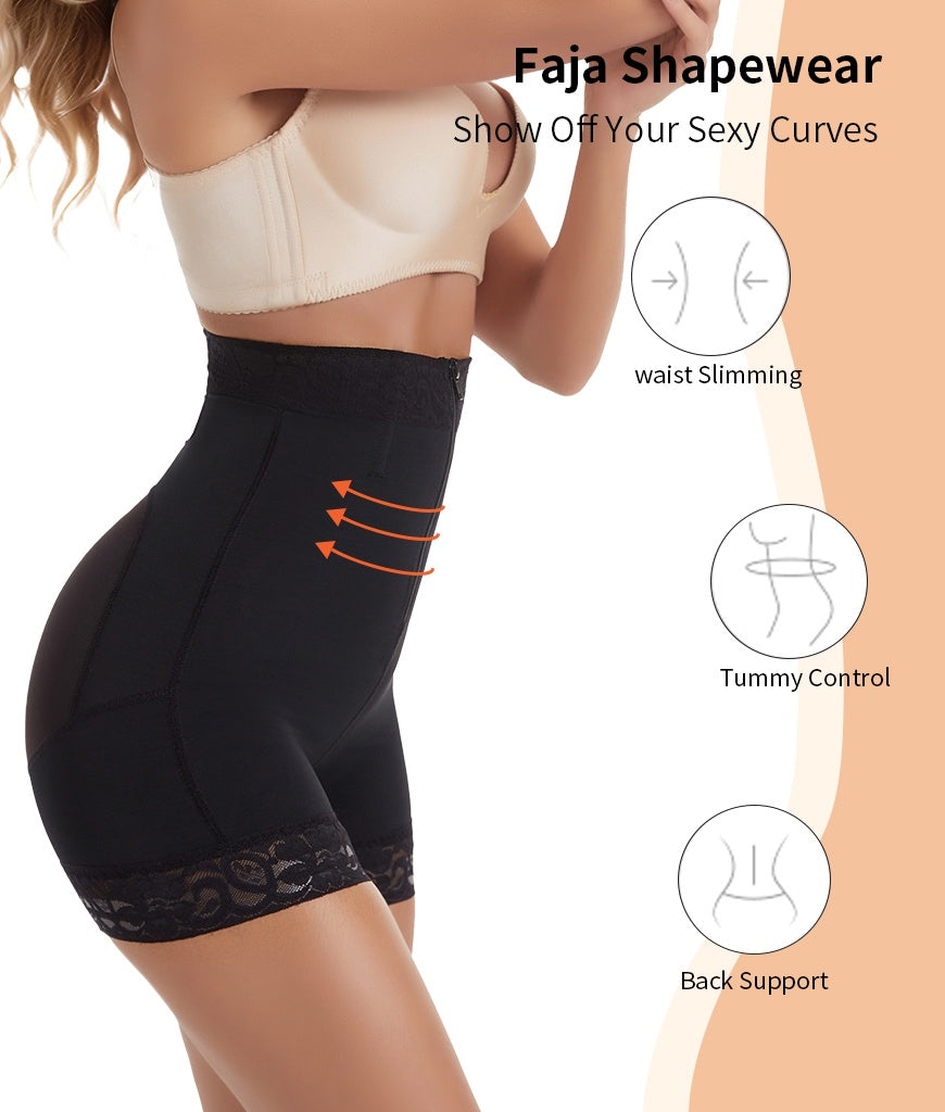 Faja Colombiana Mujer – Levanta Glúteos, Control Abdomen, Cinturilla con Varillas de Acero, Cierre Gancho + Cremallera (S–XL) Fajas / Shorts Moldeadores Mujer Mi tienda