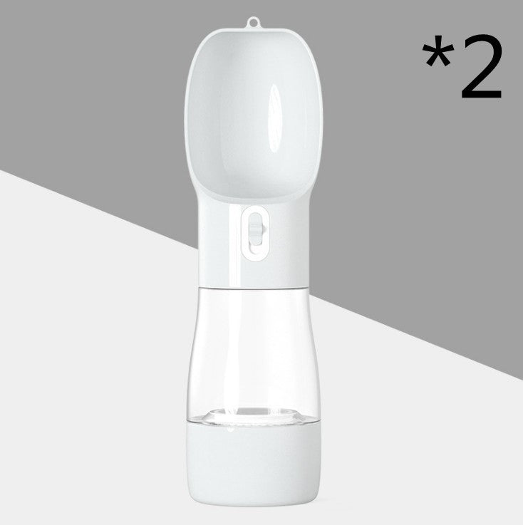 Dispensador de Agua Portátil para Perros | Botella Plegable 2 en 1 | Ideal para Viajes y Paseos Accesorios para mascotas / Bebedero port Mi tienda 2pc Grey