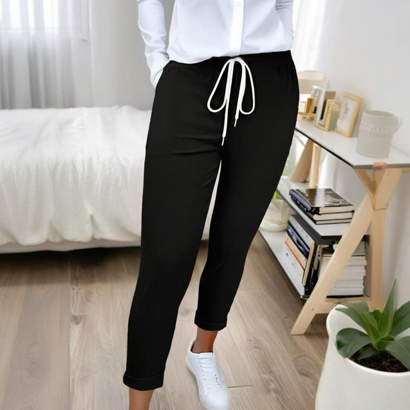 Pantalones VitalComfort – Corte Relajado, Cintura Elástica, Tejido Ligero Antirrugas (S–2XL) Jeans / Pantalones Mujer Mi tienda Black L