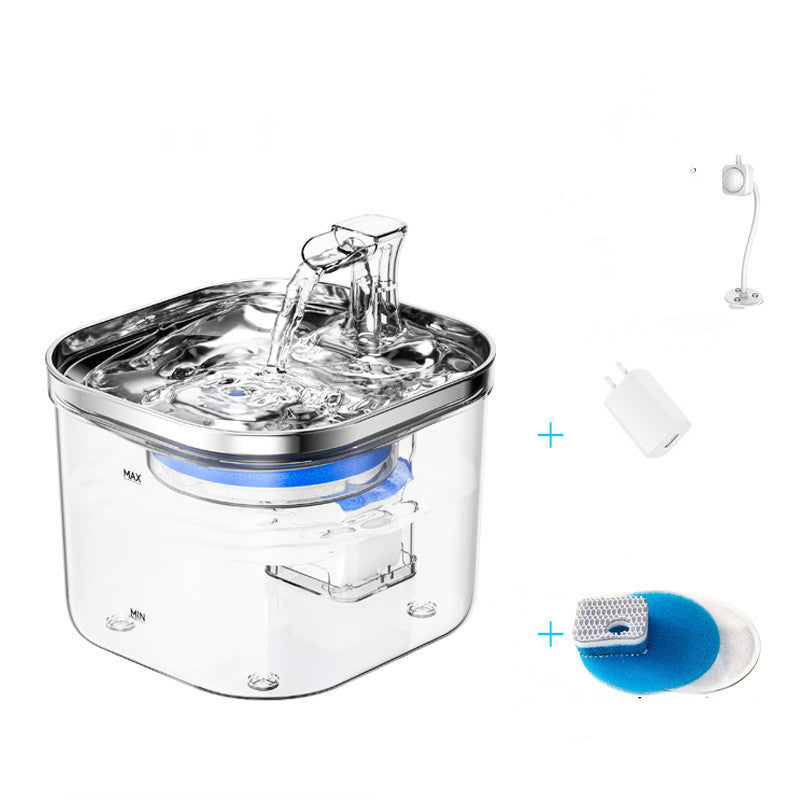 Fuente Inteligente de Acero Inoxidable para Mascotas – Circulación Automática para Gatos y Perros 0 Mi tienda Induction style 220V US