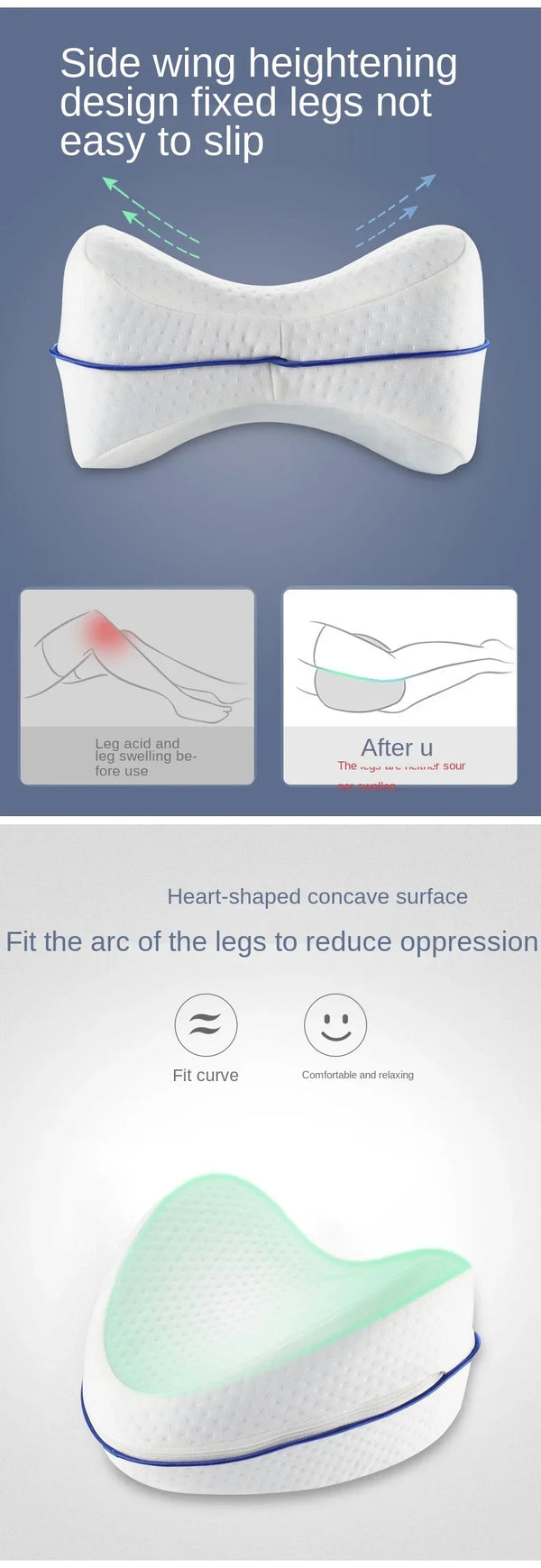 Heart-Shaped Leg Pillow Comfort