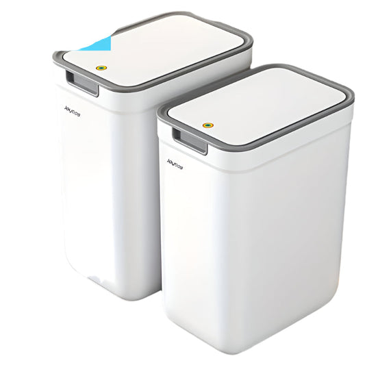 Set de 2 Botes de Basura Blancos con Tapa Antiodor – Diseño Moderno y Compacto Bins > Bins TM