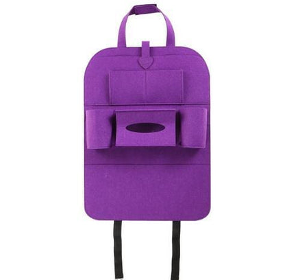 Organizador Multiusos para Asiento de Auto – Bolsillos de Almacenamiento, Montaje Colgante Universal (Impermeable, Negro) Accesorios para Auto Mi tienda Purple