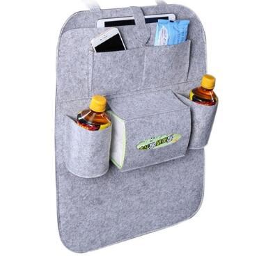 Organizador Multiusos para Asiento de Auto – Bolsillos de Almacenamiento, Montaje Colgante Universal (Impermeable, Negro) Accesorios para Auto Mi tienda Light grey