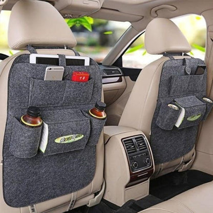 Organizador Multiusos para Asiento de Auto – Bolsillos de Almacenamiento, Montaje Colgante Universal (Impermeable, Negro) Accesorios para Auto Mi tienda