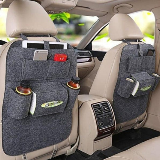 Organizador Multiusos para Asiento de Auto – Bolsillos de Almacenamiento, Montaje Colgante Universal (Impermeable, Negro) Accesorios para Auto Mi tienda