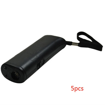 Dispositivo Ultrasónico 3 en 1 para Perros | Control de Ladridos + Linterna LED Entrenamiento para mascotas o Tecnología Mi tienda 5pcs Black