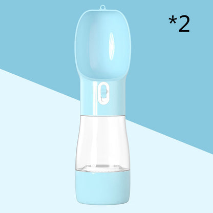 Dispensador de Agua Portátil para Perros | Botella Plegable 2 en 1 | Ideal para Viajes y Paseos Accesorios para mascotas / Bebedero port Mi tienda 2pc Blue