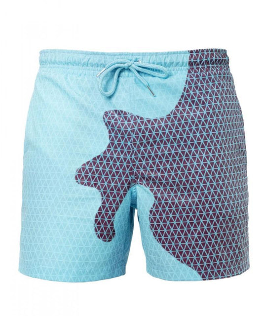 Shorts VitalMagic™ Hombre – Cambian de Color al Agua y Secado Rápido | Moda Reactiva para Playa Shorts Playa Hombre NovaVitalShop Blue grid 3XL