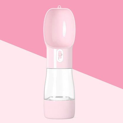 Dispensador de Agua Portátil para Perros | Botella Plegable 2 en 1 | Ideal para Viajes y Paseos Accesorios para mascotas / Bebedero port Mi tienda Pink