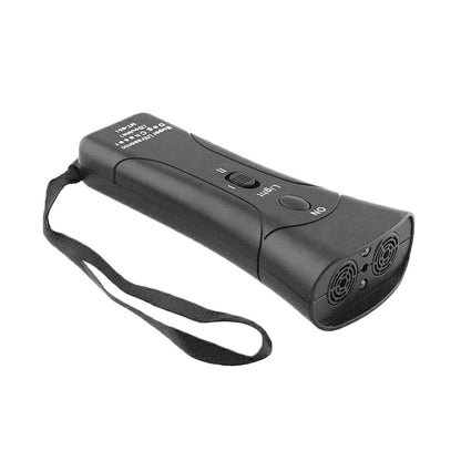 Dispositivo Ultrasónico 3 en 1 para Perros | Control de Ladridos + Linterna LED Entrenamiento para mascotas o Tecnología Mi tienda Black A