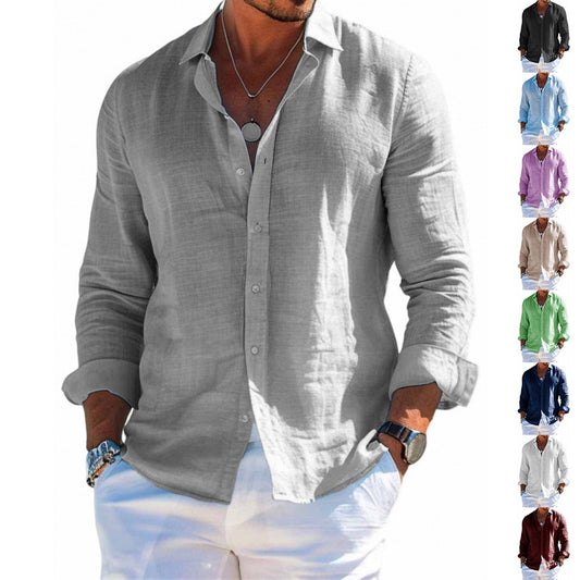RelaxStyle™ Men’s Long Sleeve Shirt – Loose Fit Casual Top for Men, S–6XL camisa NovaVitalShop