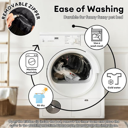Cama Ortopédica FUNNY FUZZY para Perros Pequeños – Sofá con Funda Lavable y Base Antideslizante : Camas para mascotas / Pet Beds / Accesorios para descanso animal NovaVitalShop