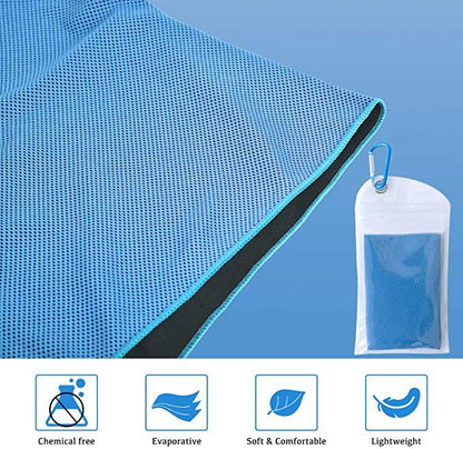Ice Cooling Towel NovaVital – Toalla Refrescante para Deporte y Aventura (2 piezas · 30×90 cm · gris claro) Toalla deportiva · Outdoor & Fitness CJdropshipping