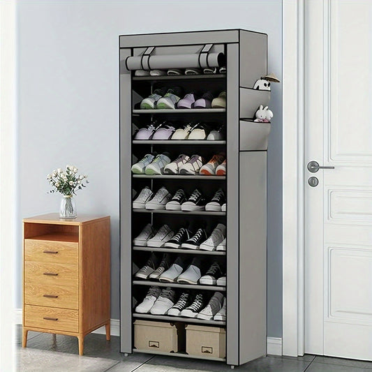 Zapatero Vertical de 10 Niveles · Cubierta Antipolvo · Fácil de Armar Organizador de zapatos · Mueble de almac Mi tienda