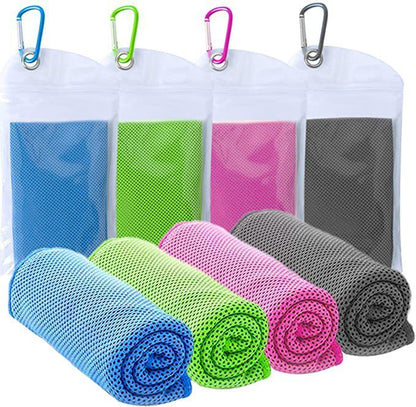 Ice Cooling Towel NovaVital – Toalla Refrescante para Deporte y Aventura (2 piezas · 30×90 cm · gris claro) Toalla deportiva · Outdoor & Fitness CJdropshipping