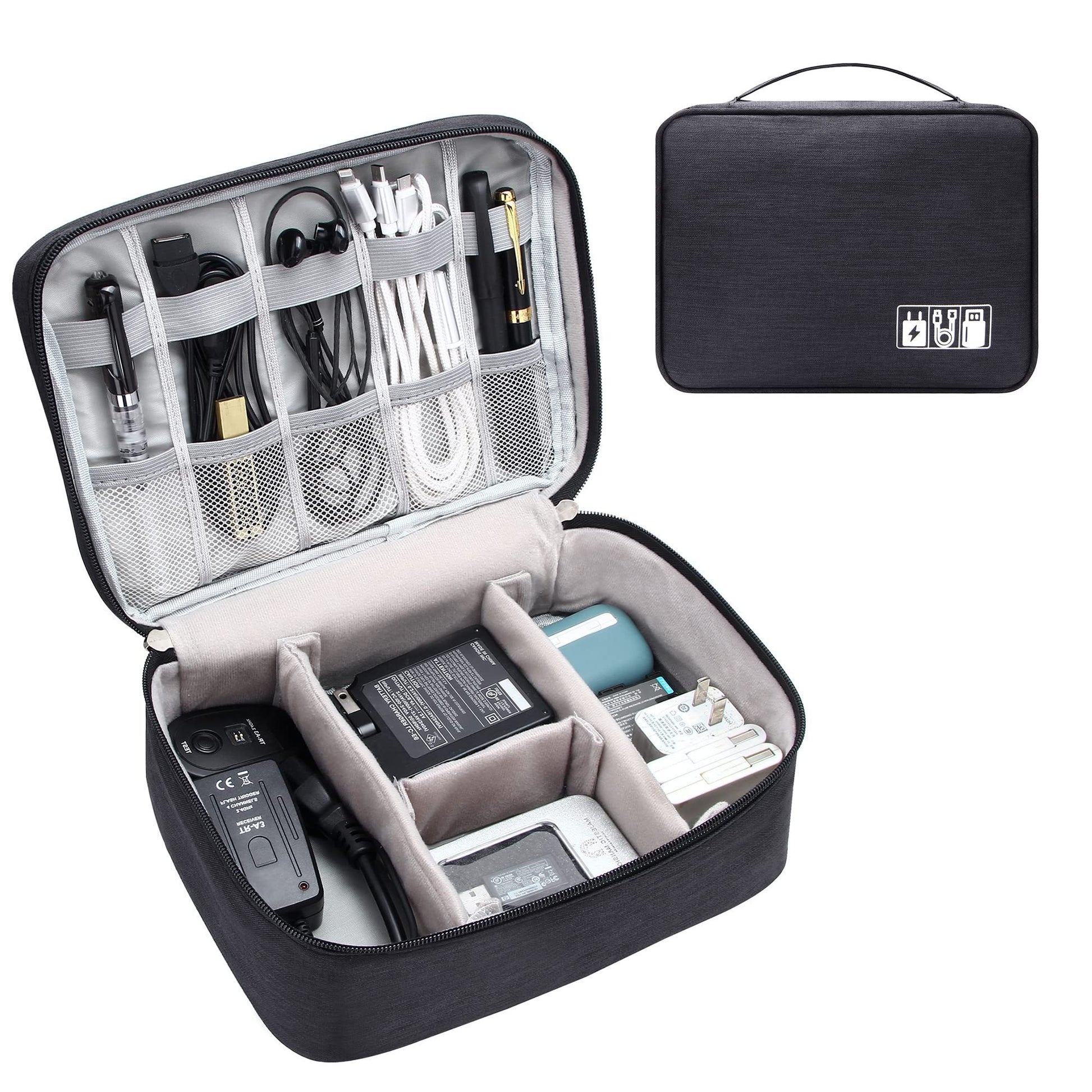 Organizador Digital Portátil Impermeable – Cables y Accesorios Electrónicos | Viajes, Oficina y Hogar Organización y Hogar NovaVitalShop Black