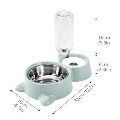 Fuente y Comedero Automático para Mascotas – Sistema por Gravedad para Gatos y Perros Accesorios para mascotas / Alimentación Mi tienda