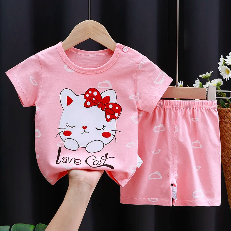 👕 Conjuntos Infantiles de Verano – Niña y Niño, Estilo Casual y Cómodo