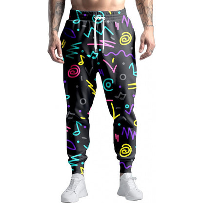 Joggers VitalRetro Hombre – Estilo 90s Multicolor, Corte Relajado, Tela Transpirable, Look Urbano Vintage (S–2XL) Joggers Hombre NovaVitalShop JL75115 2XL