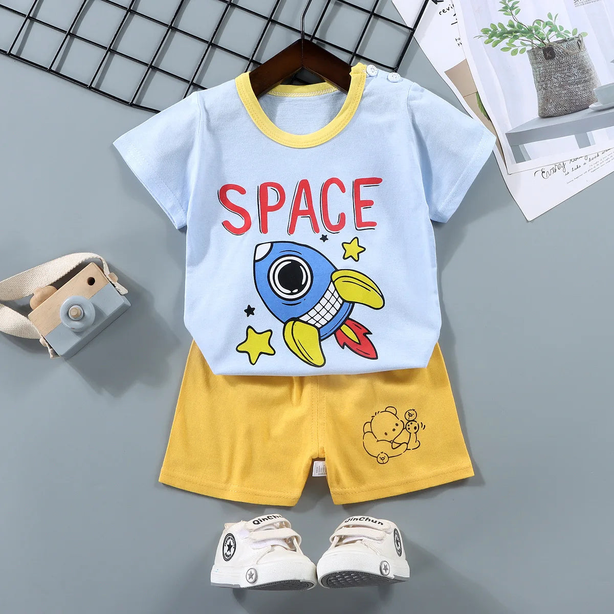 🧒 SunnyTwins Cotton Set – Ropa Infantil de Verano 2 Piezas Conjunto 2 Piezas Niños NovaVitalShop