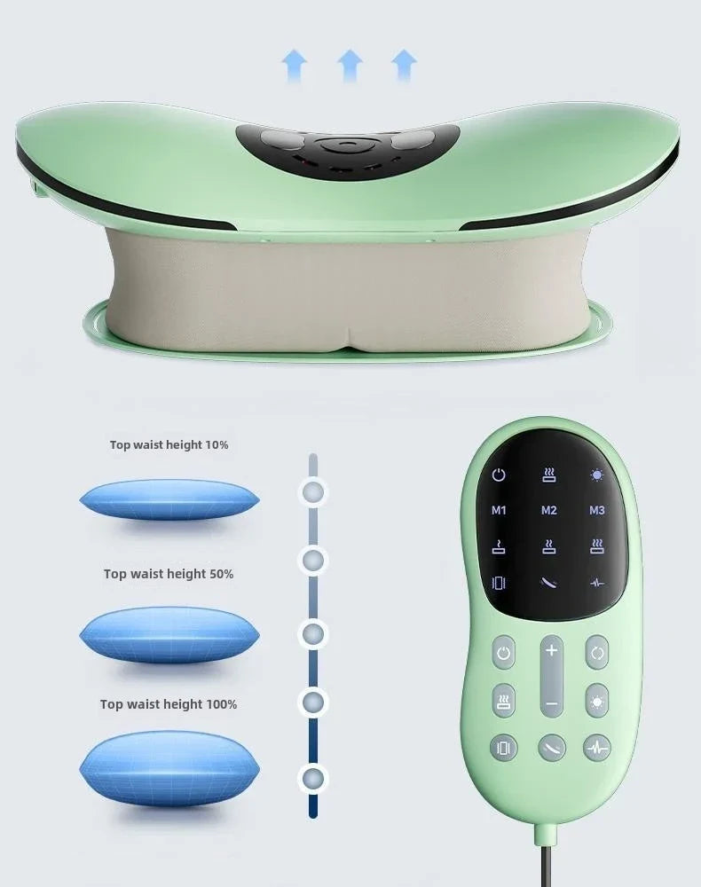 Rechargeable Electric Lumbar Traction Massager Adjustable Vibration Green Health & Beauty > Massage OBA