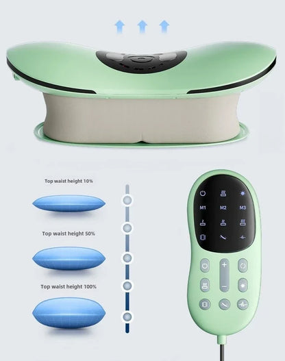 Rechargeable Electric Lumbar Traction Massager Adjustable Vibration Green Health & Beauty > Massage OBA