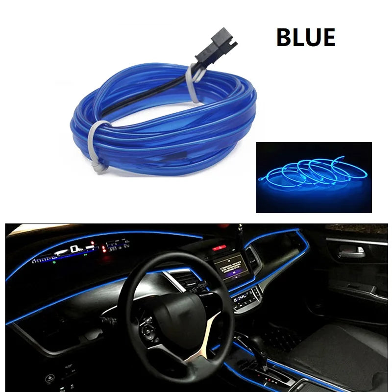 Tira LED Decorativa para Auto – Luz Ambiental Flexible USB (1M/3M/5M/10M, RGB Multicolor) auto NovaVitalShop