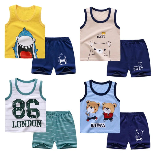 👕 Conjunto de Verano para Bebé – Camiseta y Shorts, Estilo Deportivo Unisex bebe NovaVitalShop