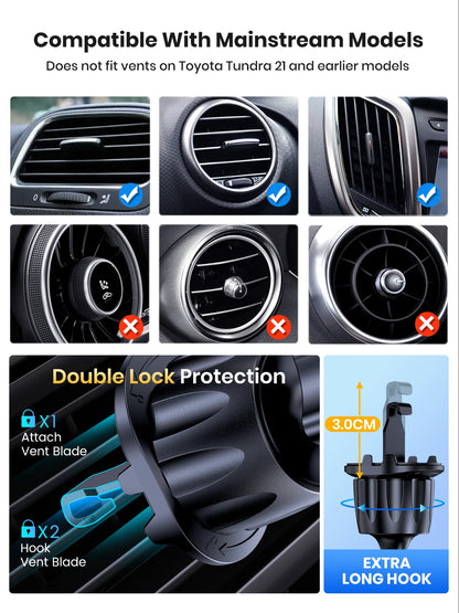 Soporte de Teléfono para Auto TOPK – Montaje por Gravedad en Ventilación de Aire (Compatible con iPhone y Android, 360°) auto NovaVitalShop