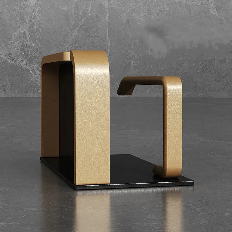 Porta Papel Higiénico VitalDesign™ – Negro y Dorado con Repisa | Elegancia y Funcionalidad para Baños Modernos Baño y Decoración NovaVitalShop