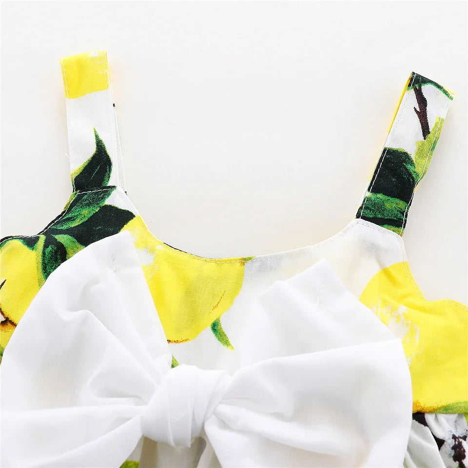 👗 Vestido Princesa sin Mangas para Bebé – Verano, Moño Grande, Regalo de Cumpleaños bebe NovaVitalShop