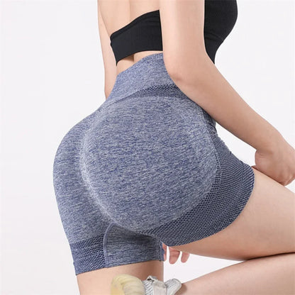 Shorts Deportivos para Mujer – Cintura Alta, Diseño Sin Costuras y Soporte Anatómico Acesorios Fitnees NovaVitalShop Navy Blue L-XL (65-90kg)