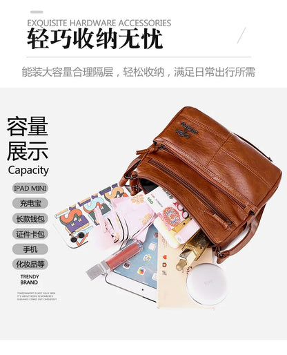 Bolso Cruzado Mujer – Estilo Retro con Cuero Suave PU y Gran Capacidad (Correa Ajustable) accesorios NovaVitalShop