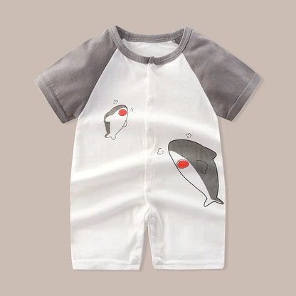 👶 Enterito de Verano para Bebé – Estampado Animal, Sin Mangas, Unisex