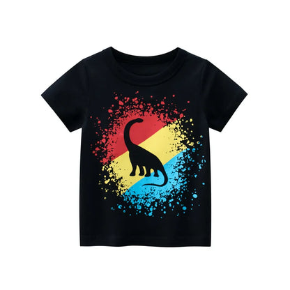 👕 Camisetas Infantiles de Verano OLEKID 2025 – Estampado de Dibujos Animados, Manga Corta, Niños 2–8 Años bebe NovaVitalShop