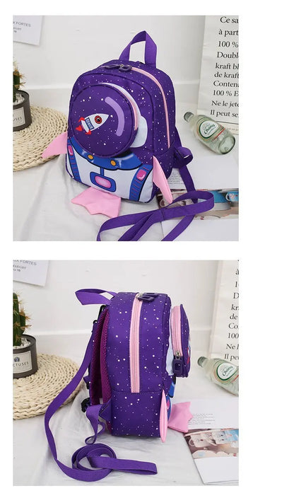 Mochila Infantil Cartoon – Mini Backpack con Correa de Seguridad para Niños y Niñas (2–6 años)