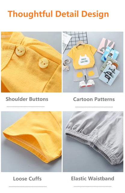 🧒 SunnyPlay 2PCS Set – Ropa Infantil de Verano para Niños y Niñas Conjuntos Infantiles / Ropa Deportiva Infantil / Sets 2 Piezas NovaVitalShop