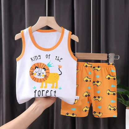 🧒 CottonPlay Vest Set – Conjunto Infantil de Verano 2 Piezas Conjuntos Infantiles / Ropa Deportiva Infantil / Sets 2 Piezas NovaVitalShop ST 5 6-7T
