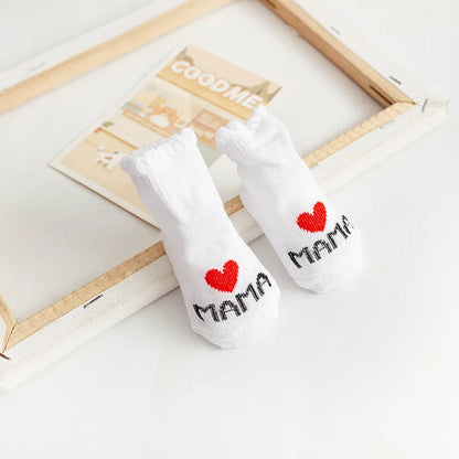 🧦 Medias Suaves con Letras para Bebé – Primavera/Verano, Algodón, Unisex bebe NovaVitalShop
