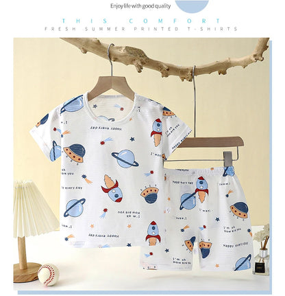 🧒 DreamCotton Sleep Set – Pijama Infantil de Verano 2 Piezas Conjuntos Infantiles / Ropa Deportiva Infantil / Sets 2 Piezas NovaVitalShop