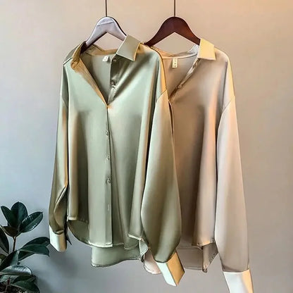 Elegancia Coreana – Cárdigan de Primavera con Cuello Solapa y Botones para Mujer (Estilo Minimalista Chic, Talla S–XXL) Camisetas Mujer Oversized NovaVitalShop