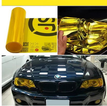 Film Vinílico Ahumado Transparente – 30 × 60 cm para Faros, Luces Traseras y Antiniebla (Autoadhesivo, Removible) auto NovaVitalShop Gold