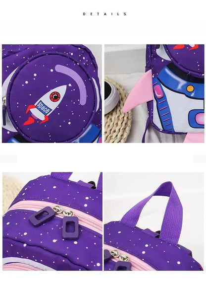 Mochila Infantil Cartoon – Mini Backpack con Correa de Seguridad para Niños y Niñas (2–6 años)