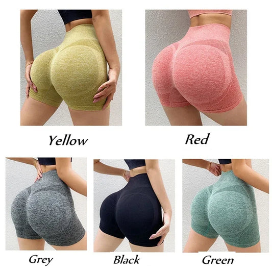 Shorts Deportivos para Mujer – Cintura Alta, Diseño Sin Costuras y Soporte Anatómico Acesorios Fitnees NovaVitalShop