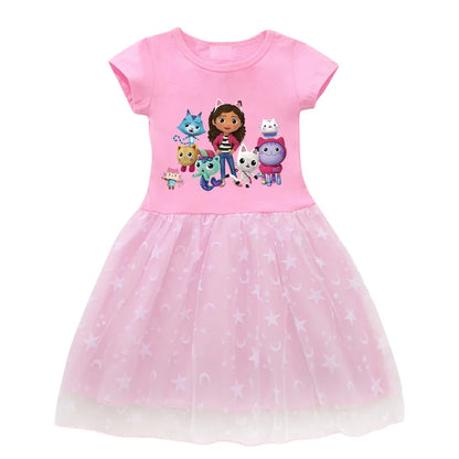 👗 Vestido de Verano Gabby’s Dollhouse – Princesa, Cosplay, con Bolso y Diadema Vestidos Infantiles NovaVitalShop Dress 1 CHINA 130
