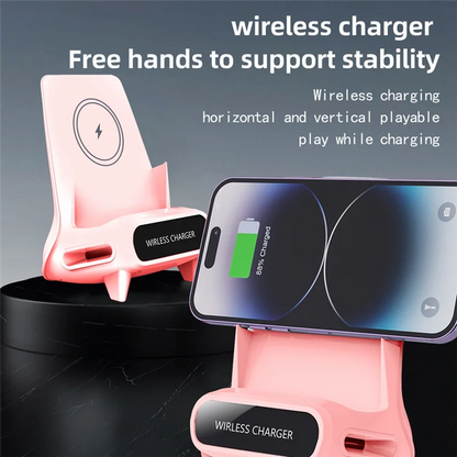 15W Wireless Charger Stand – Fast Charging Phone Holder for Desk, Nightstand & Office accesorios NovaVitalShop