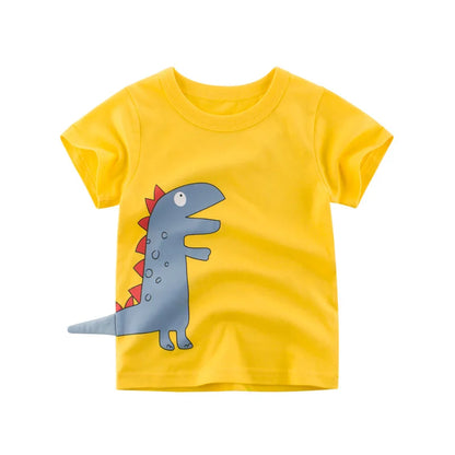 👕 Camisetas Infantiles de Verano OLEKID 2025 – Estampado de Dibujos Animados, Manga Corta, Niños 2–8 Años bebe NovaVitalShop 9241A 4T